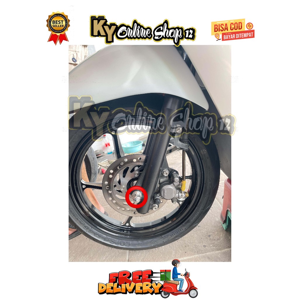 AS RODA VELG DEPAN MODEL H-2 BEAT ESP NEW SCOOPY ESP NEW STREET TAHUN 2015 - 2021 CBS HONDA BRACKET 