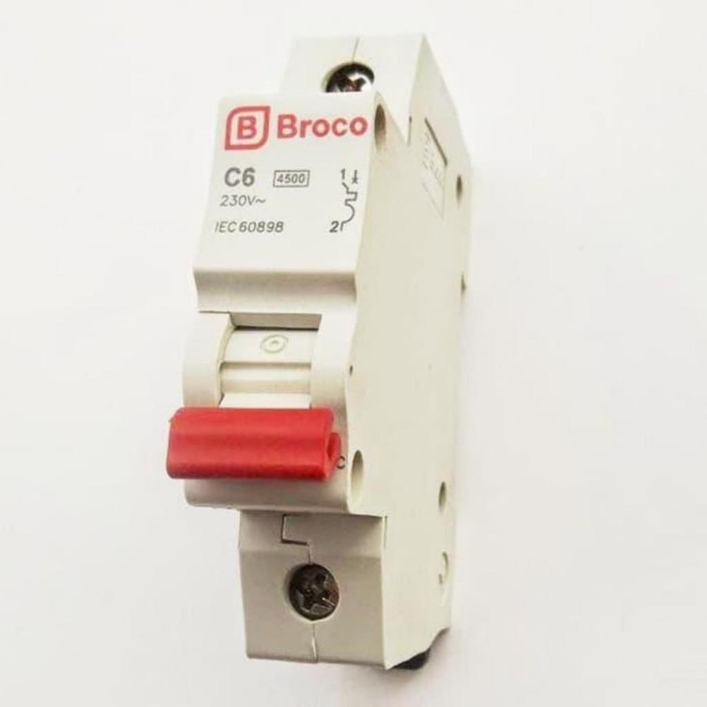 MCB BROCO C6 C10 C16 MCB SAKLAR LISTRIK BROCO C6 C10 C16 AMPERE 1 PHASE