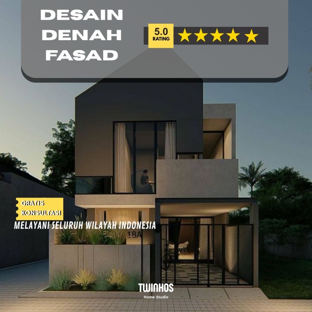 JASA DESAIN ARSITEK DENAH DAN TAMPAK SEMUA BANGUNAN