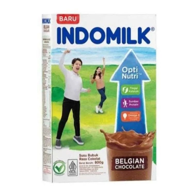INDOMILK BELGIAN COKLAT 800GR - INDOMILK Susu Bubuk Instan Cokelat 800 g
