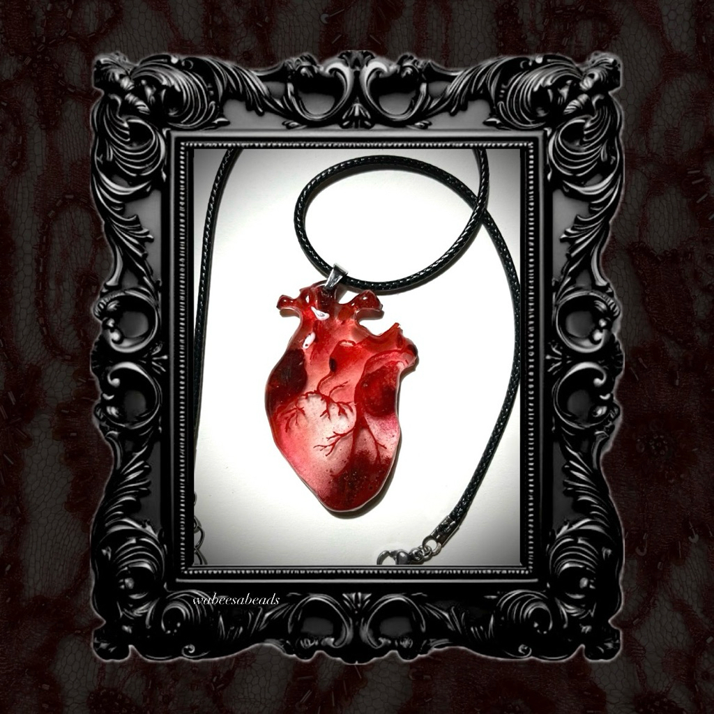 Heart Necklace | Handpainted Necklace