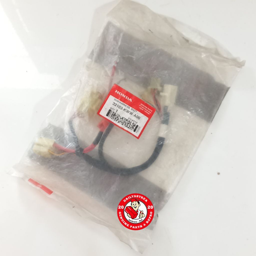 SUB HARNESS BATTERY KABEL BODY AKI HONDA REVO 110 ABSOLUTE ORIGINAL ORI AHM 32103-KWW-A00