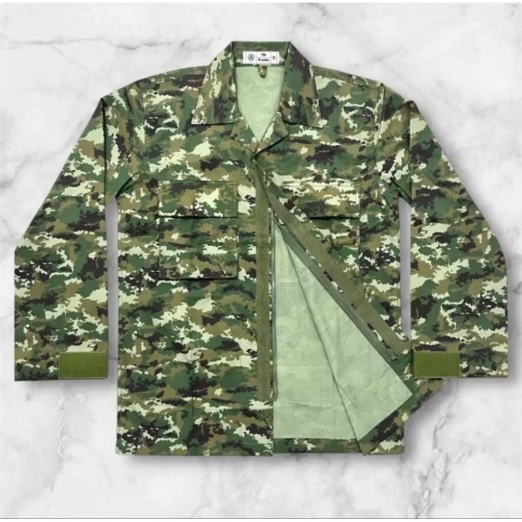 BAJU PDL TNI TERBARU SAGE GREEN BAHAN MICROPOLI RIPSTOK PREMIUM/BAJU TNI LORENG TERBARU/PDL TNI BARU