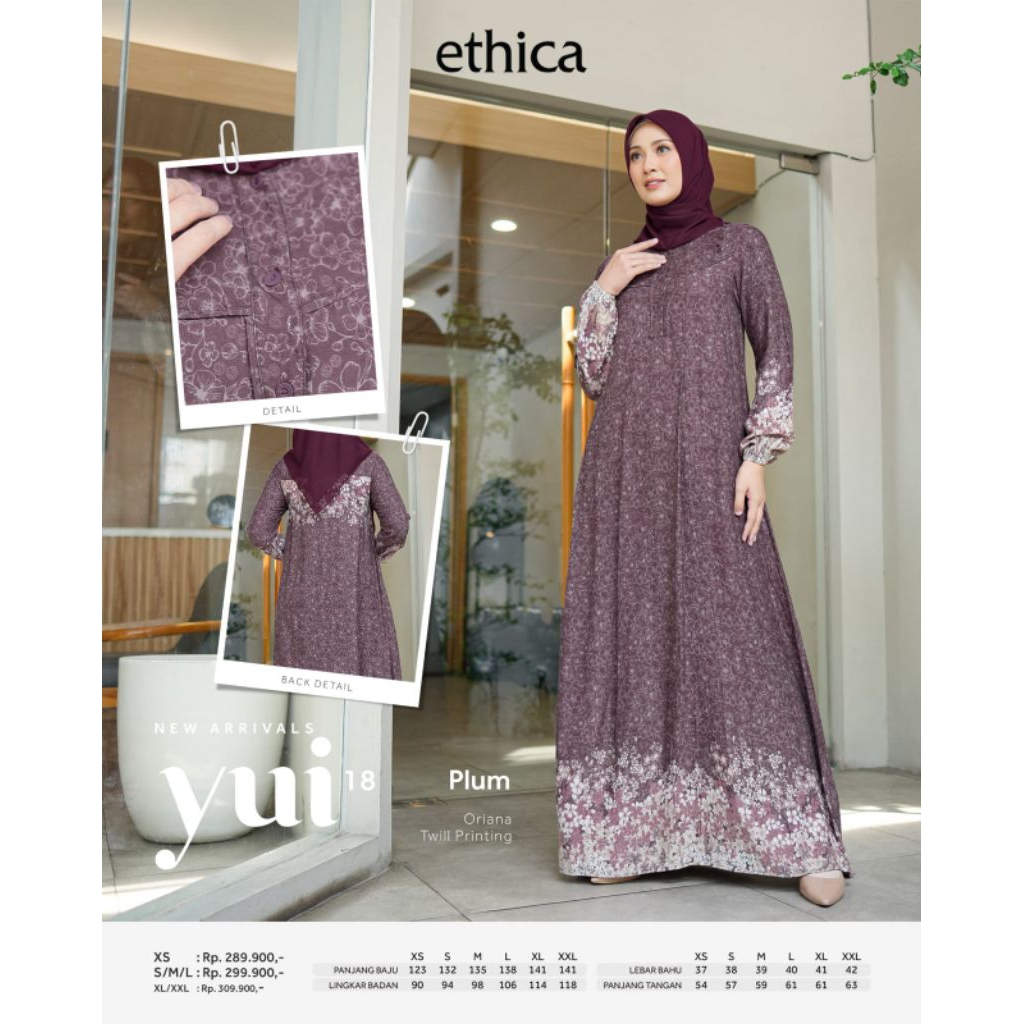 Gamis Dress Yui 18, Plum By Ethica