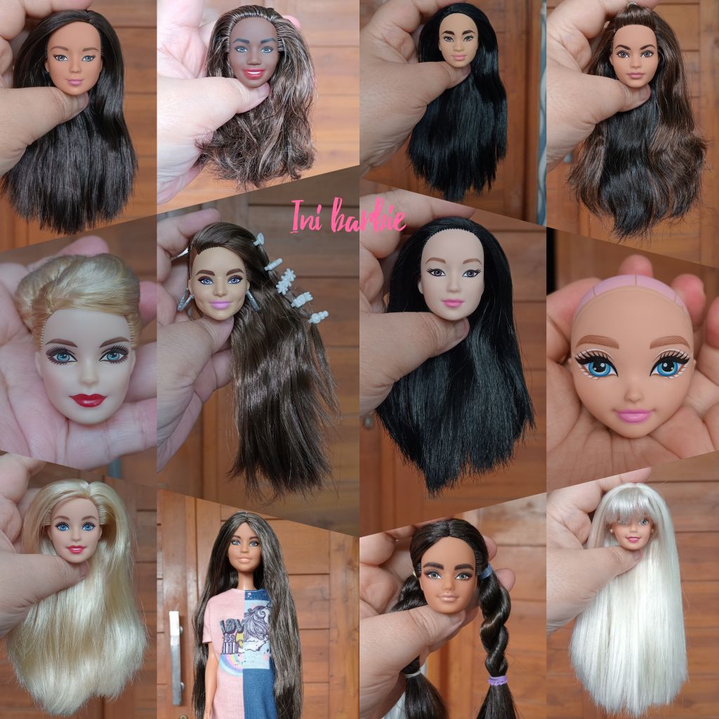 Kepala barbie ori mattel