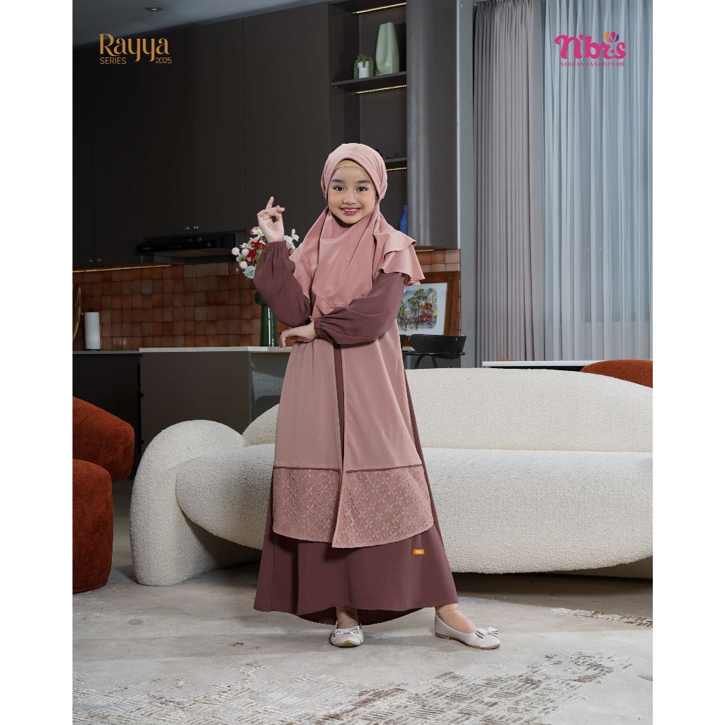 NIBRAS DIMENSION GAMIS ANAK TERBARU 2025 SARIMBIT COUPLE BAJU ANAK LEBARAN