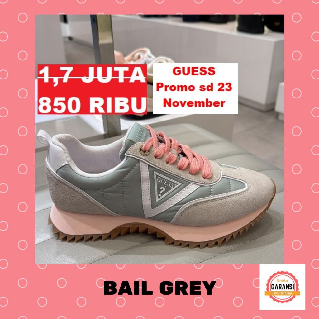Sepatu sneakers wanita seri BAIL RETRO Guess 100% original store
