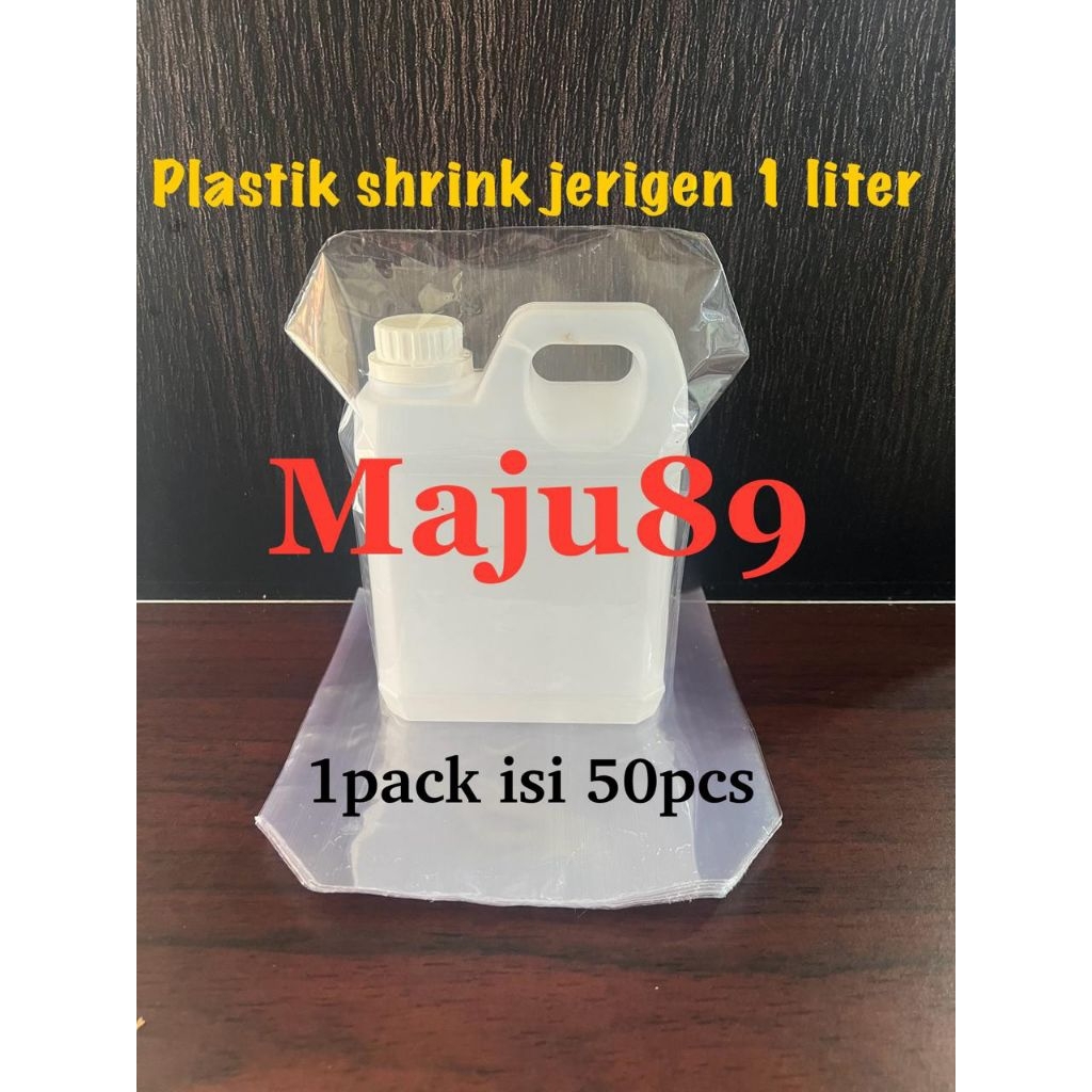 isi 50 pcs Segel plastik shrink jerigen 1 liter 1000ml jerigen pendek