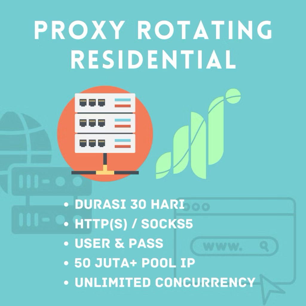 PROXY ROTATING RESIDENTIAL GRASS HTTP(S) / SOCKS5 HIGH SPEED BULANAN