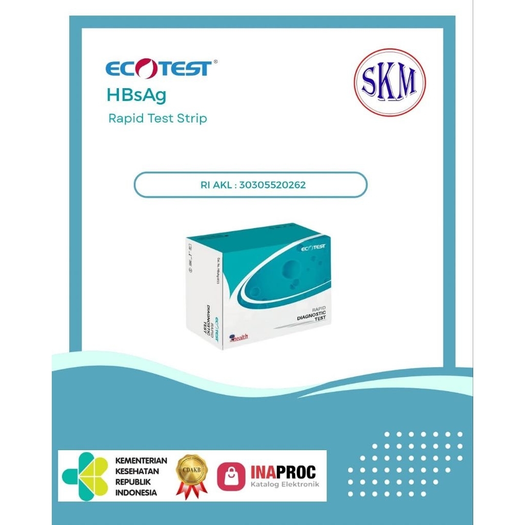 Alat Rapit Test Hbsag Strip ecotest Murah isi 50 test perbox