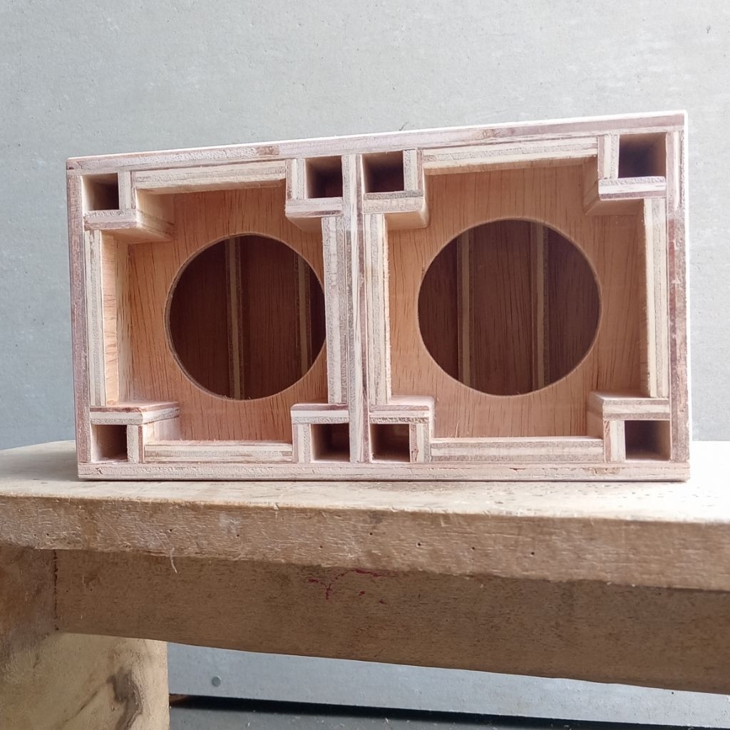 Box Planar 3 inch double speaker triplek 8mm murah
