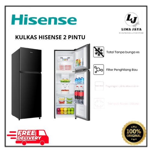 Kulkas Hisense 2 Pintu RT218N4BIN/RT266N4IBN Kulkas 2 Pintu Hisense Kulkas Dua Pintu