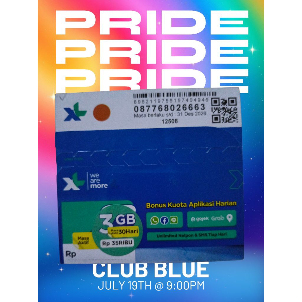 nomor cantik XL isi kuota 3gb 30d 77 6802 666 3