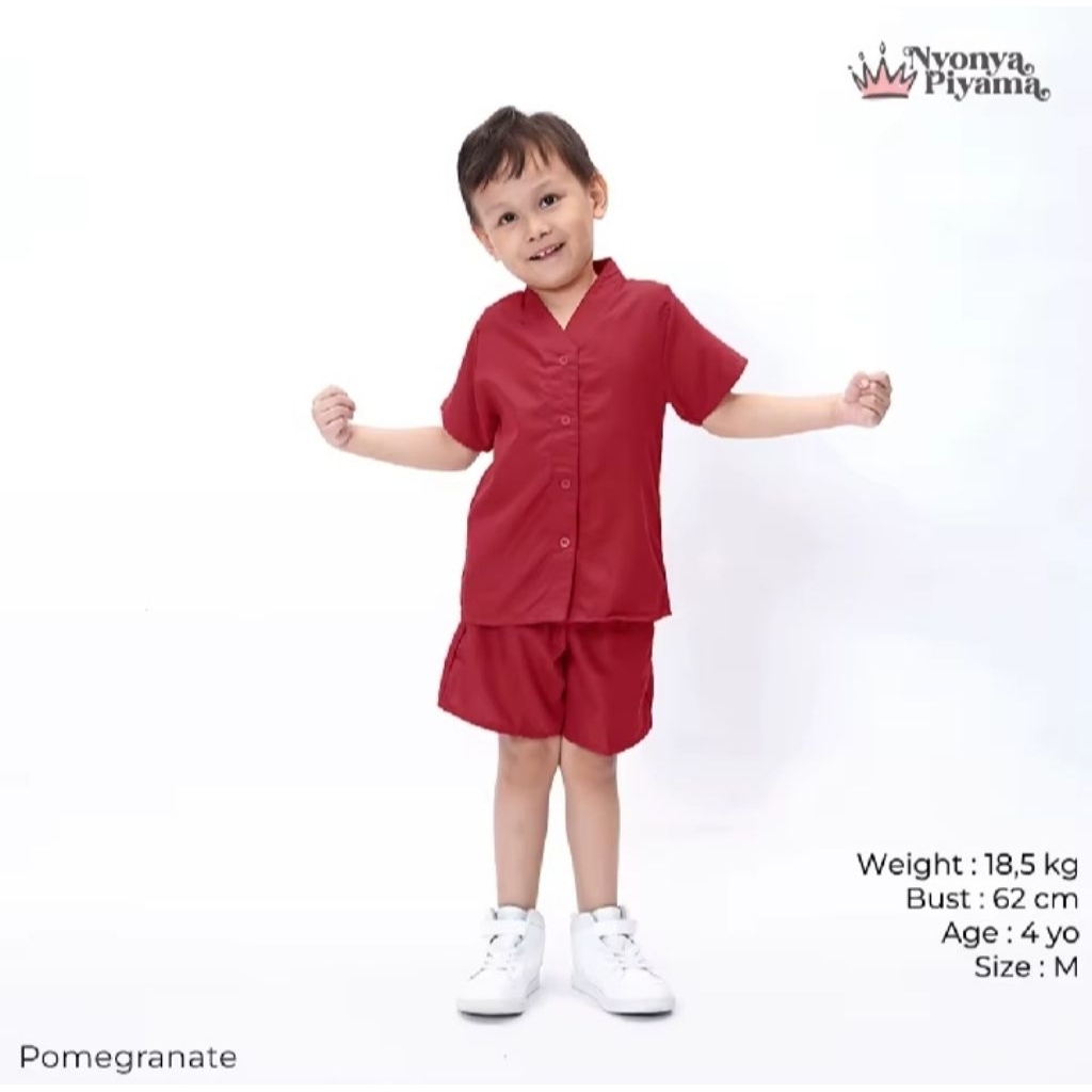 Nyonya Piyama Anak Set Celana Pendek M