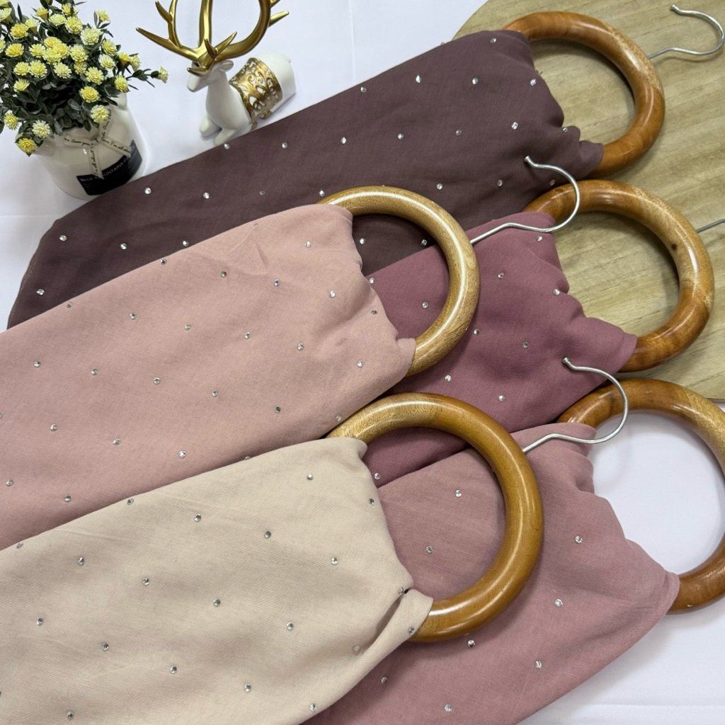 [Get 5pcs] Segi Empat Paris Jadul Payet Tabur Swarovski Hijab Swarovski Mewah Berkualitas Original