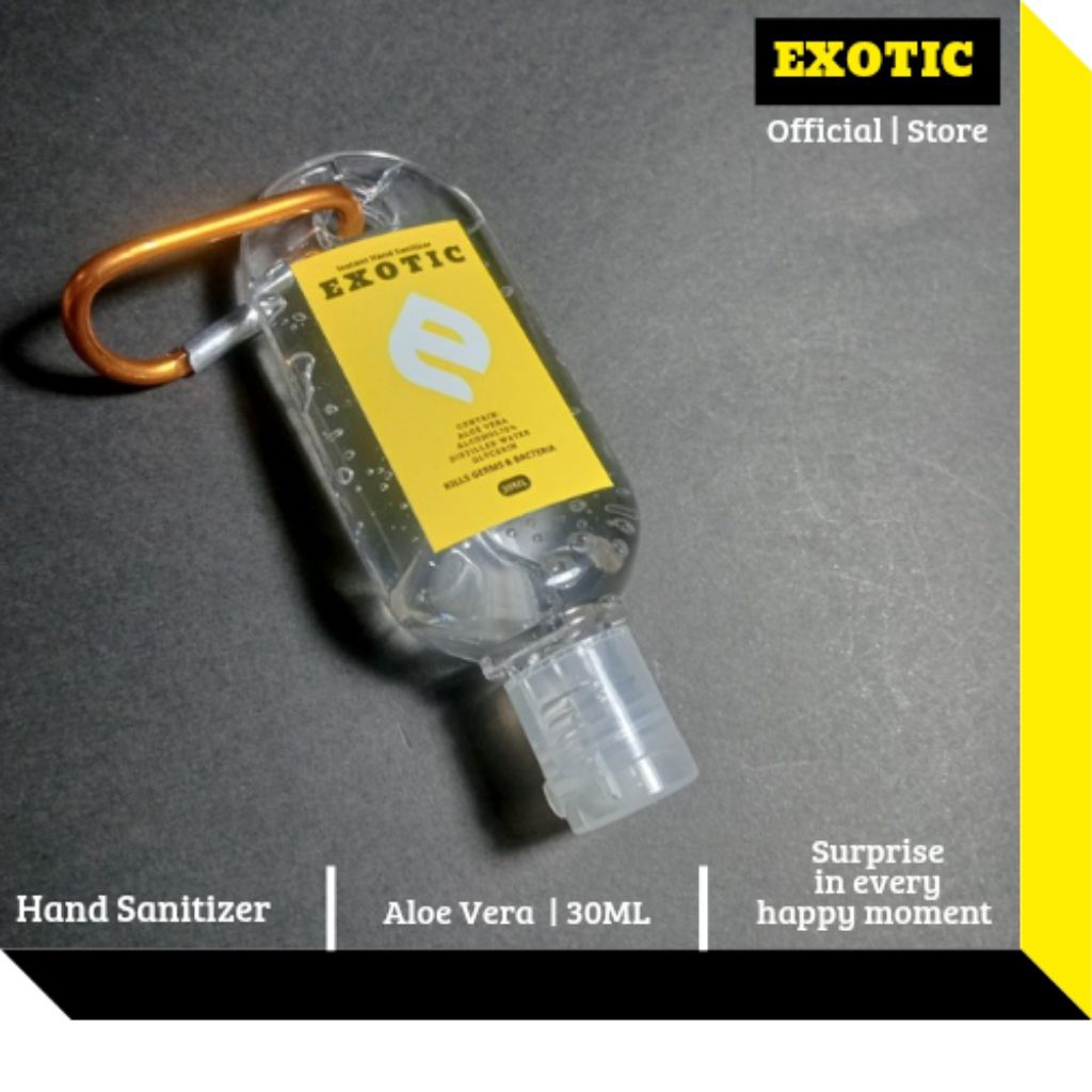 EXOTIC Care | Hand Sanitizer Gel 30ml | Warna kuning + Gantungan Random