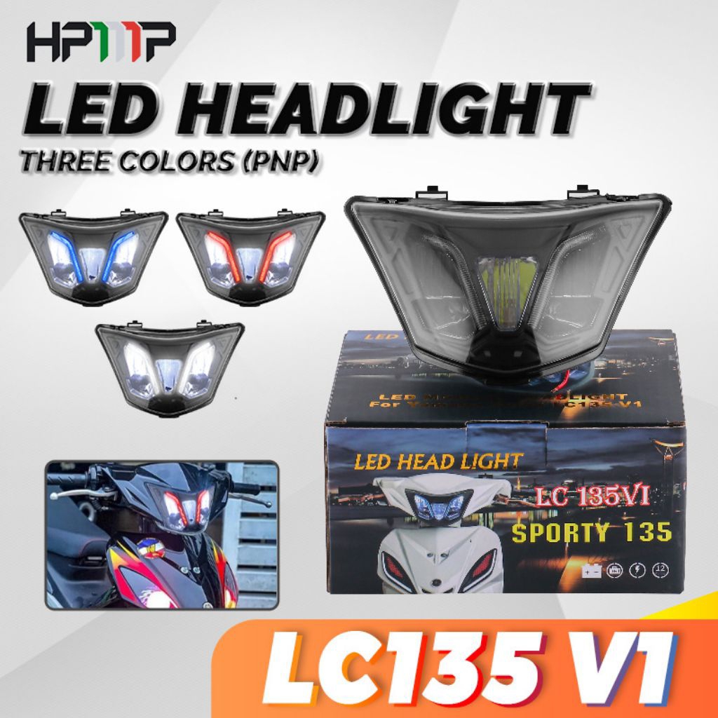 Lampu depan LED Jupiter Mx old sepeda motor Yamaha LC135 V1, lampu depan LC V1 yang dimodifikasi,