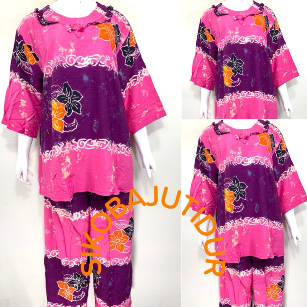 Stelan Alvin - Stelan CP Jumbo Lengan 3/4 Batik Alvin | Stelan Batik Alvin Jumbo