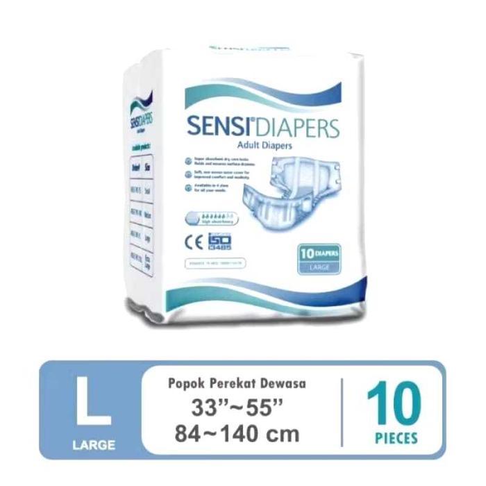 SENSI ADULT DIAPERS L 10 POPOK PEREKAT DEWASA ADULT DIAPERS