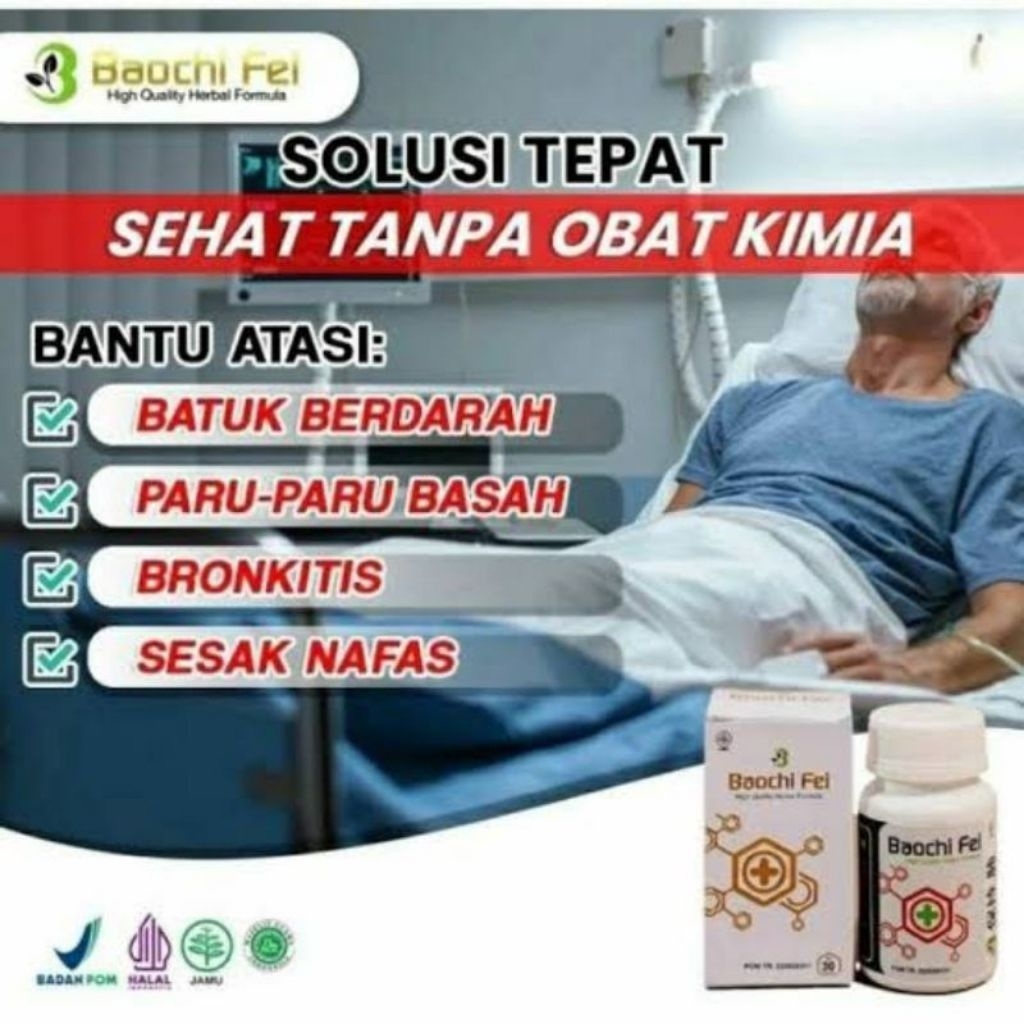 Bisa Cod - B40CHI F1E Putih Original Atasi Bronkitis, Batuk Berdaha - Sesak Nafas - Paru Paru Basah 