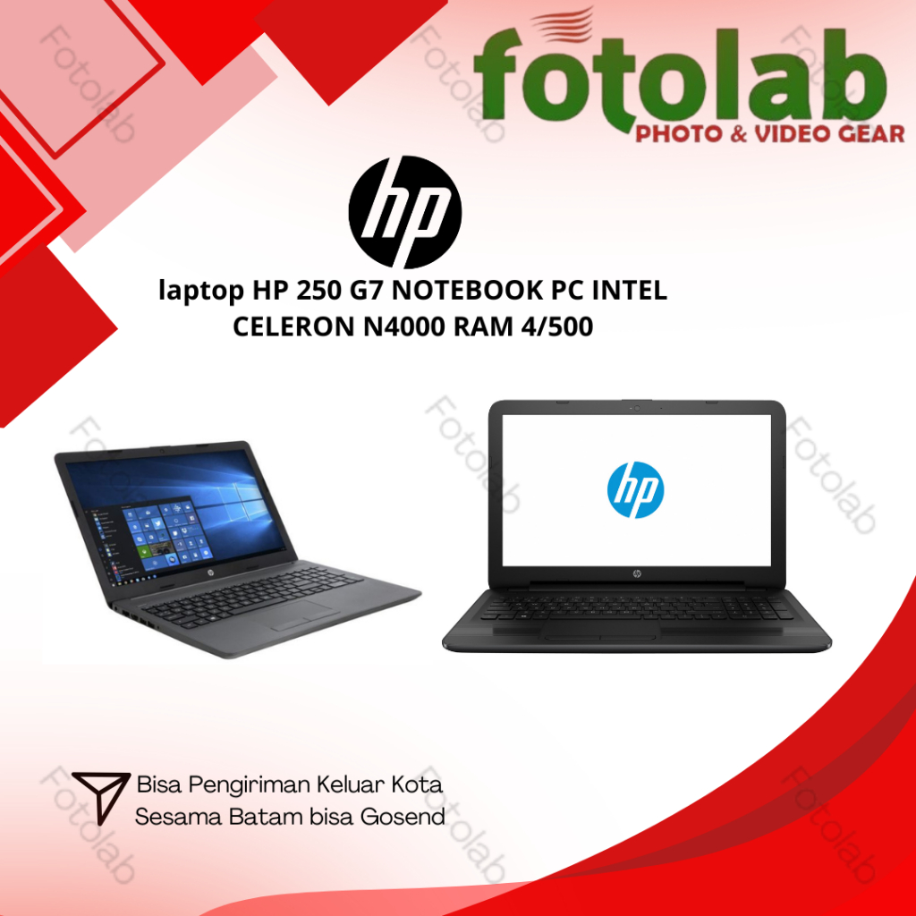 laptop HP 250 G7 NOTEBOOK PC INTEL CELERON N4000 RAM 4/500