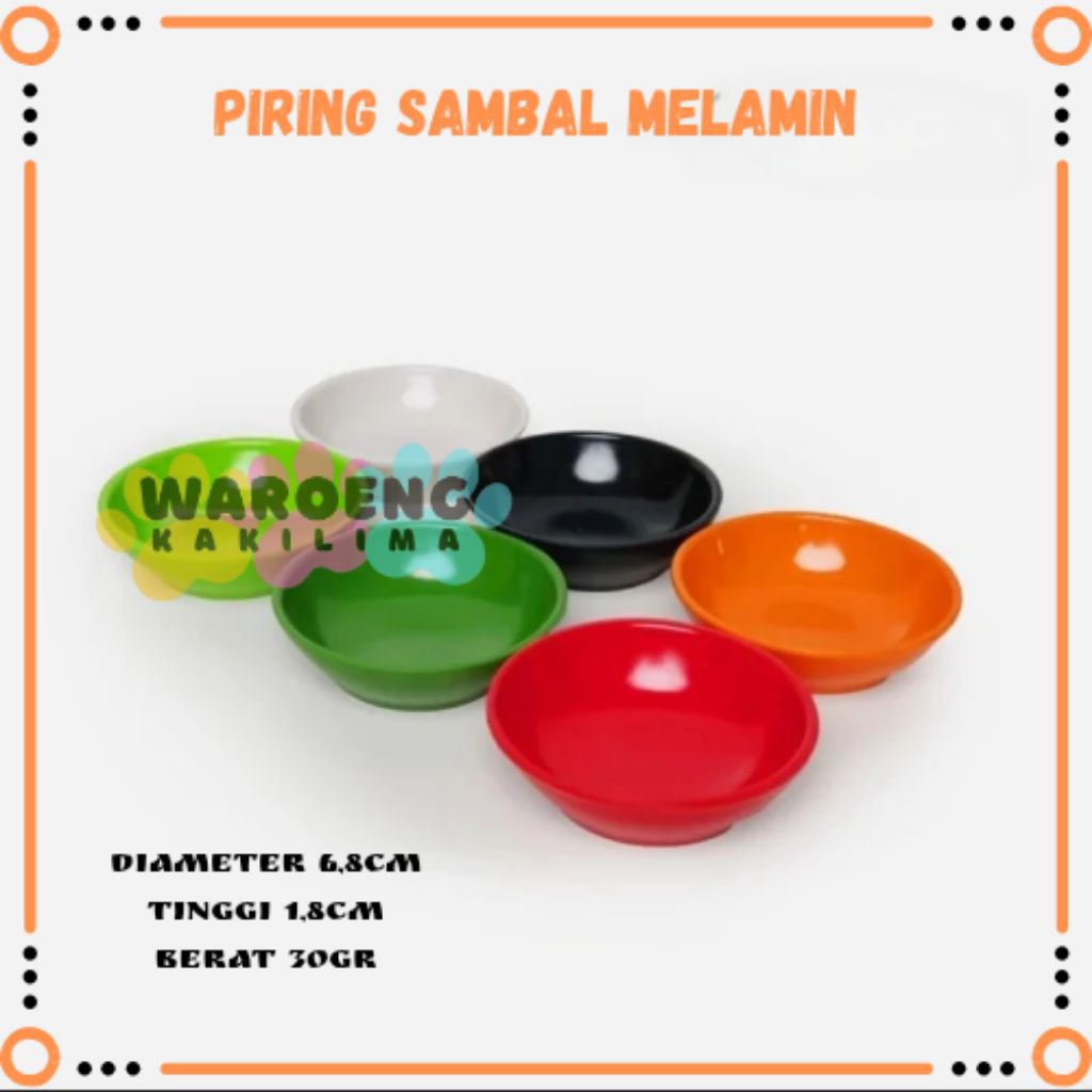 Tempat Sambal Melamin UNICA / Piring Sambal Melamin / Piring Saos Kecap Melamin