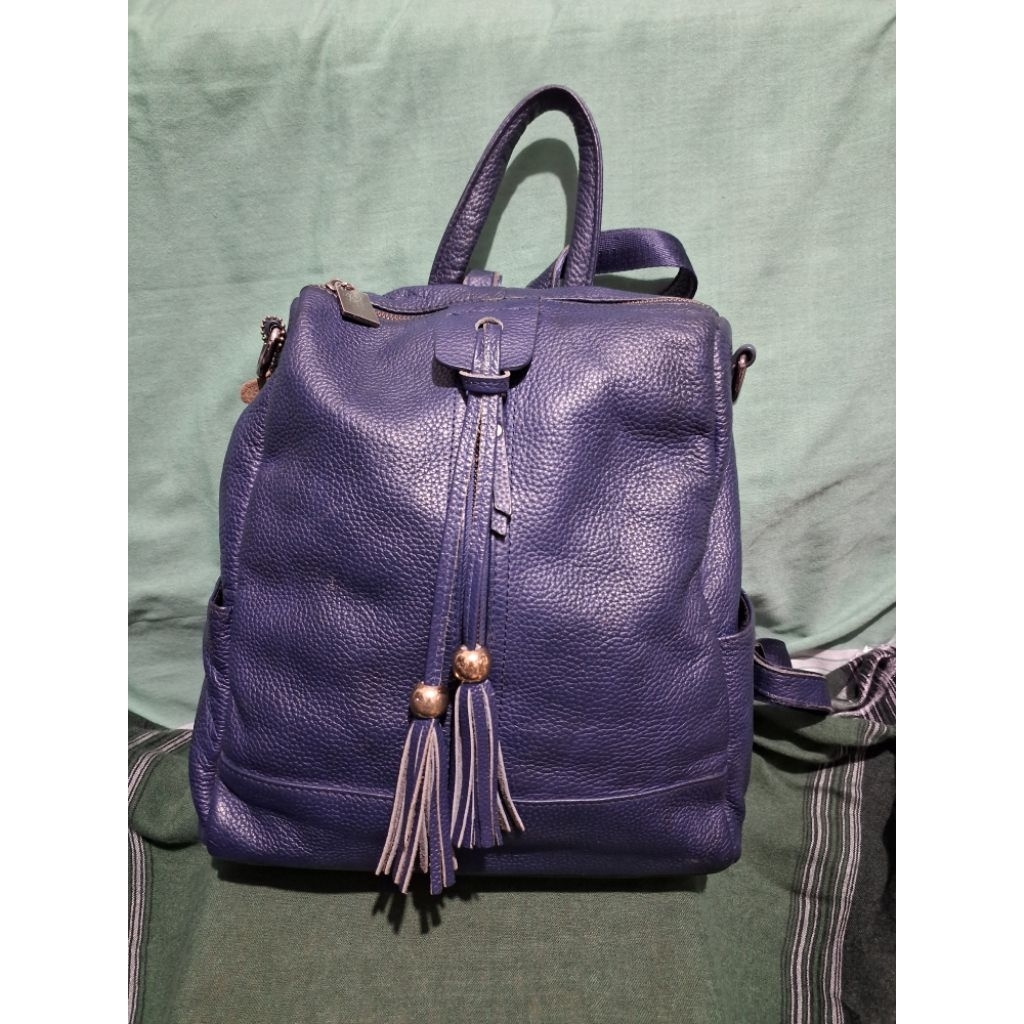 Ransel Kulit Asli Navy Kulas backpack Leather PL. NoRetur