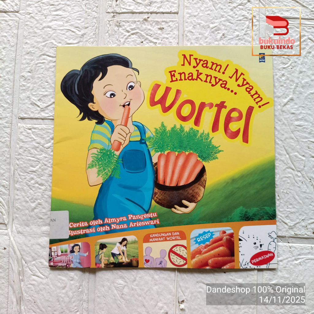 (ex perpus) Nyam Nyam Enaknya... Wortel - Buku Cerita Anak Bekas Preloved