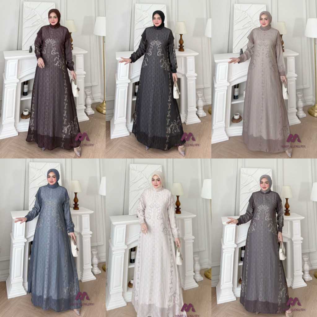 LuxuryFashion READY GAMIS DRESS WANITA SAMEHA VOL 12 BY HMF LUXURY BEST SELLER