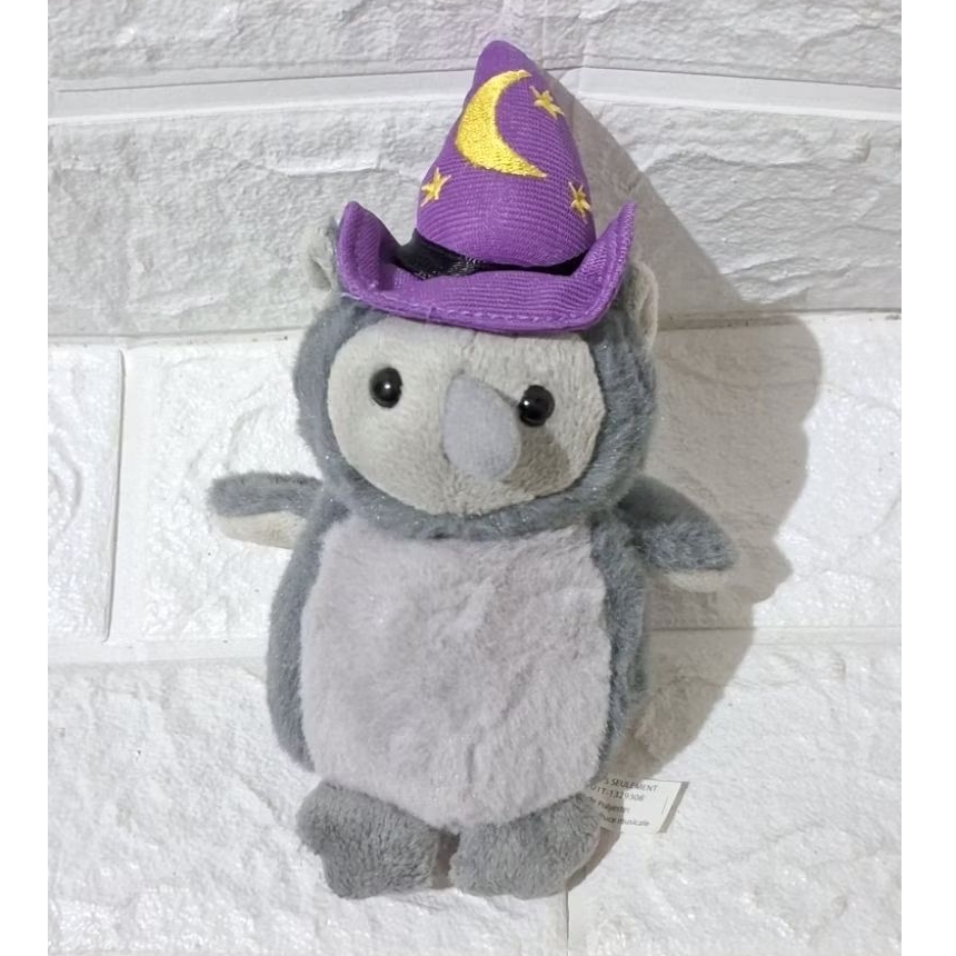 boneka burung hantu owl penyihir topi ungu original brand ganz boneka mini kecil hiasan halloween ha