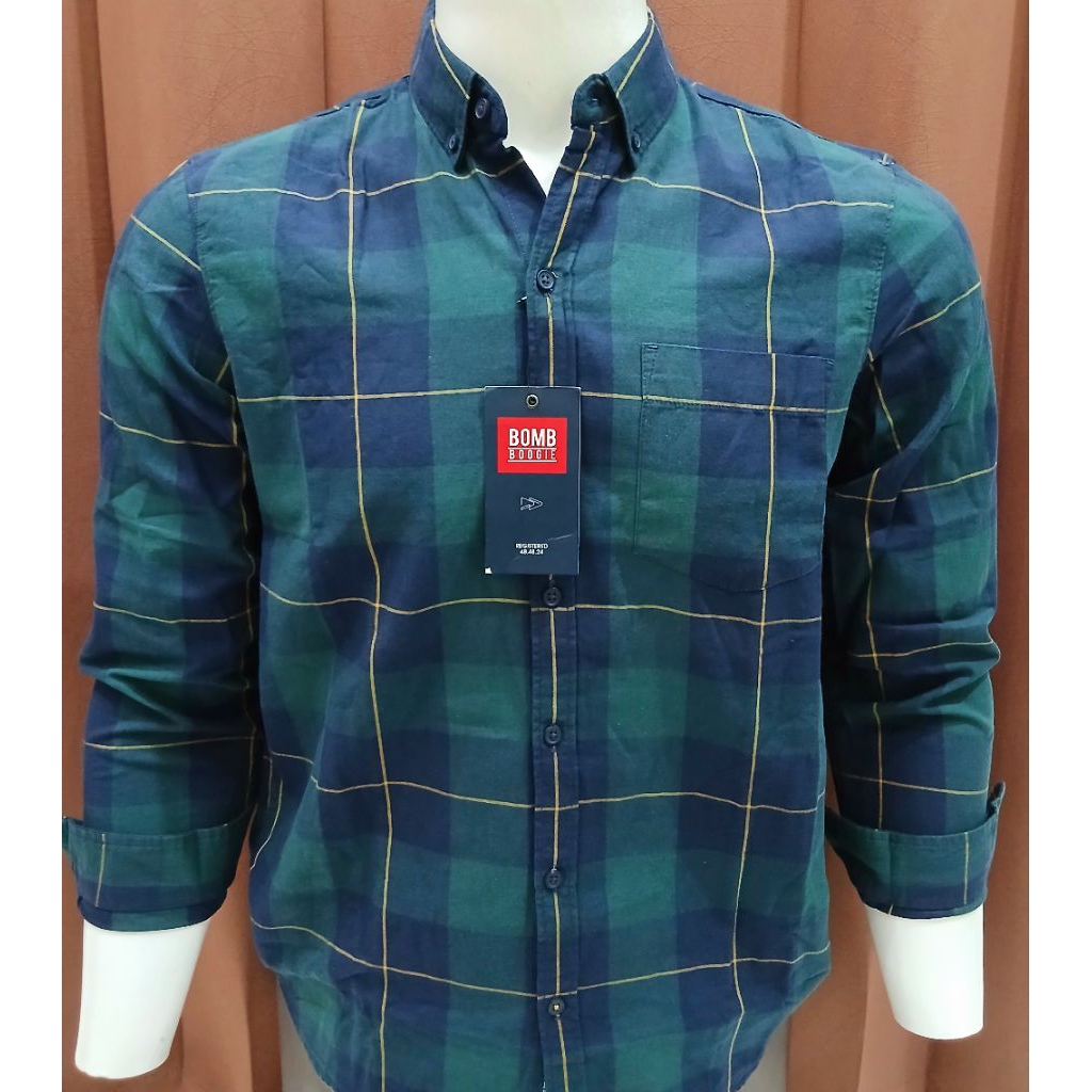 KEMEJA BOMBBOOGIE LENGAN PANJANG REGULAR FITT ORIGINAL