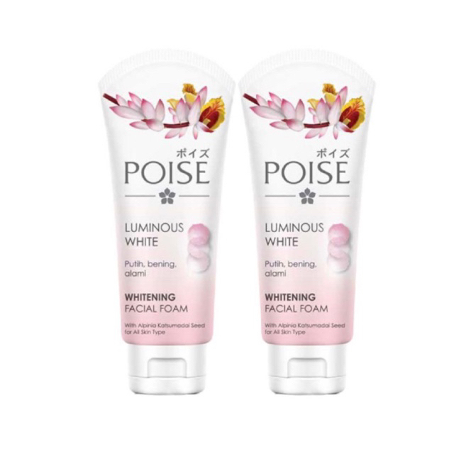 Paket Poise Luminous White Pembersih Wajah Foam untuk Kulit Kusam 100gr x 2 Murah