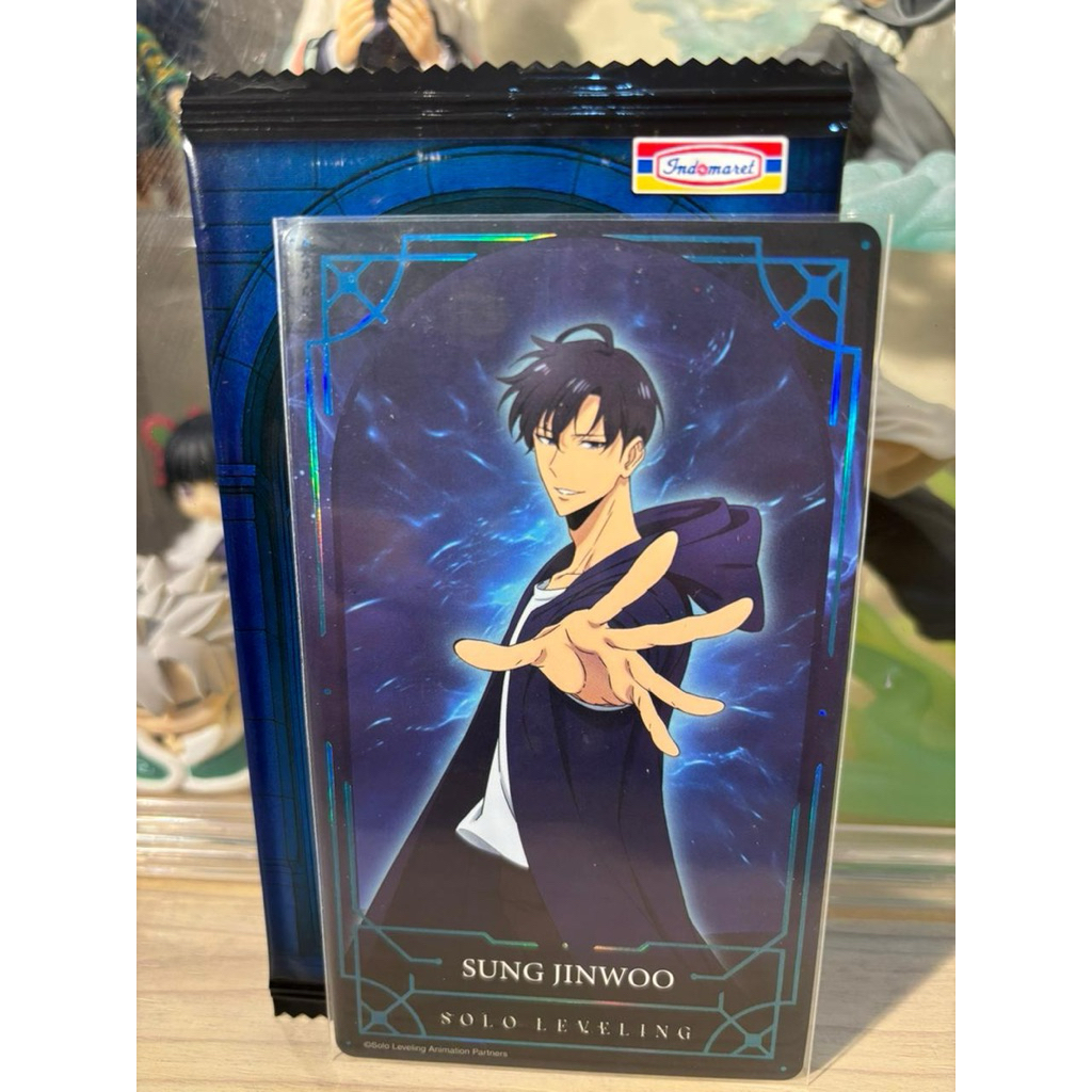 SOLO LEVELING COLLECTIBLE TAROT CARD OFFICIAL INDOMARET SUNG JINWOO BONUS SLEEVE