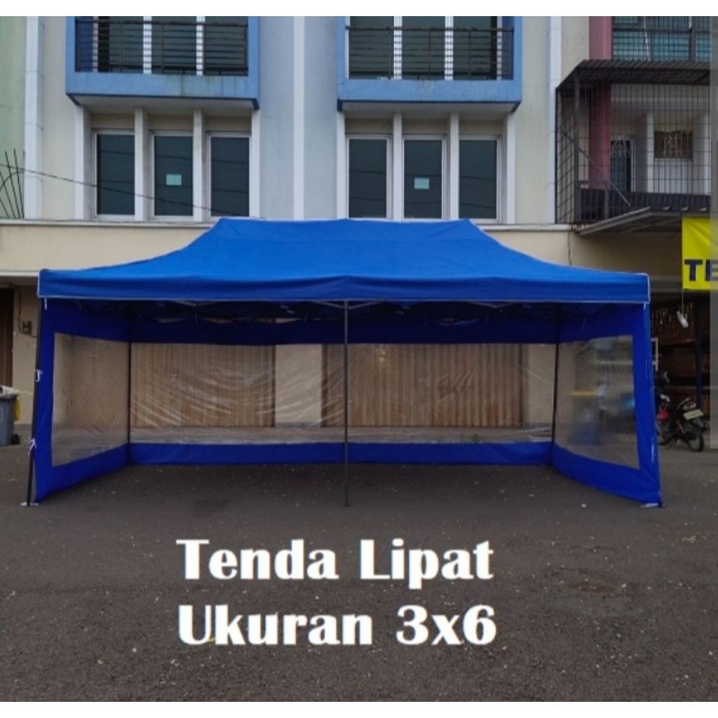 tenda lipat rangka biasa 3ding ding 3X6