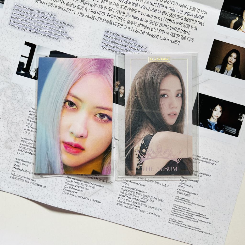 [set] blackpink rosé hylt & jisoo the album benefit photocard pc damaged