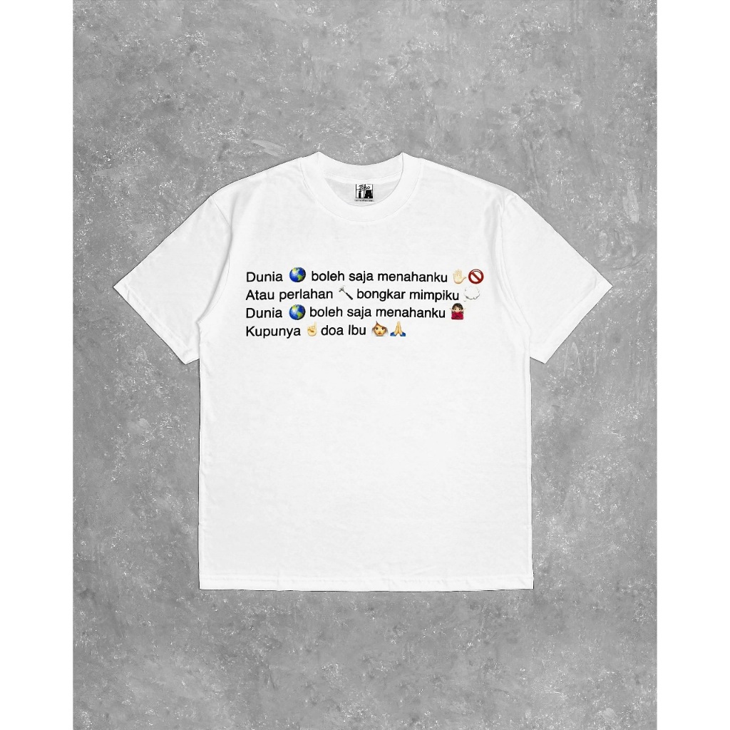 Kaos Band Perunggu Tshirt Perunggu - Emoji Putih Unisex Cotton Combed24s Premium
