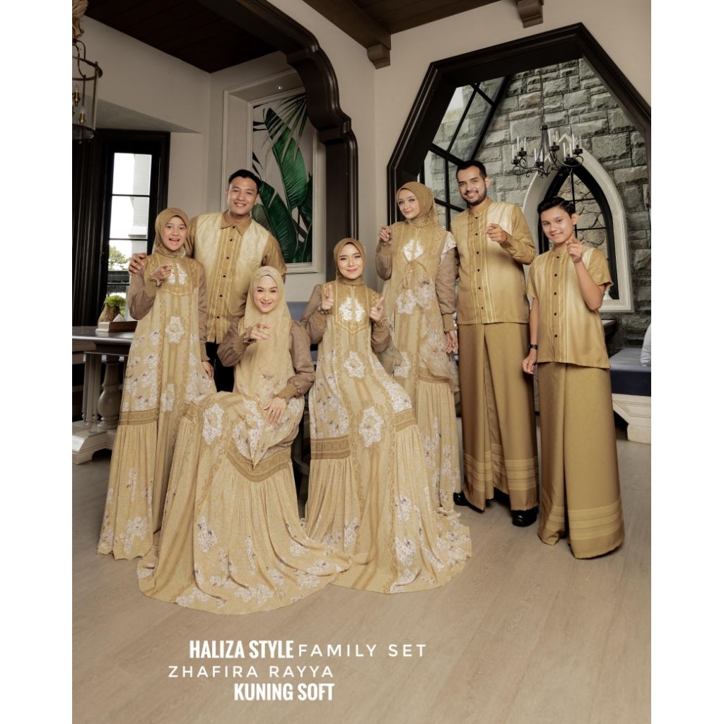 (OPEN PO) ZHAFIRA RAYYA KUNING | FAMILY SET SARIMBIT 2026 BY HALIZA STYLE / COUPLE SET FAMILY / BAJU