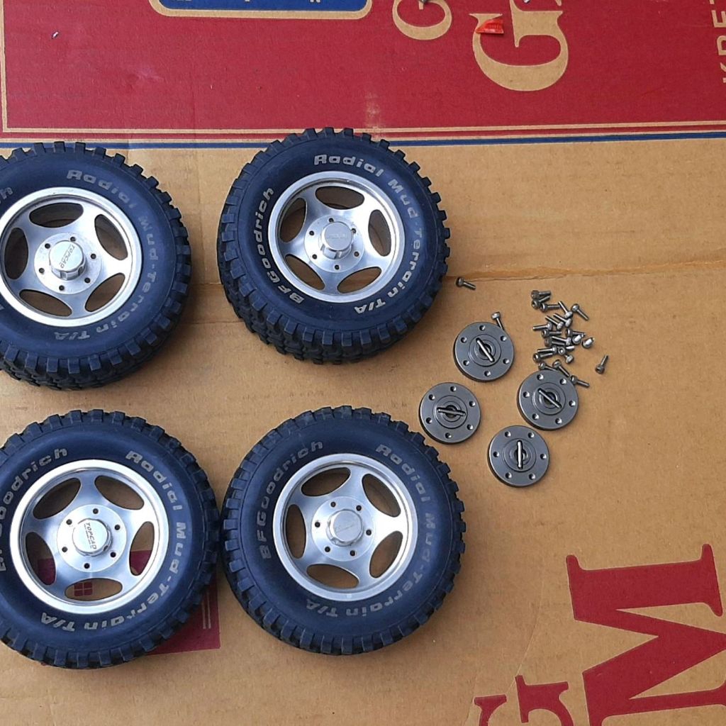 VELG ALUMINIUM/ALLOY copotan tamiya ford F150 (TA02), Tanpa Ban.