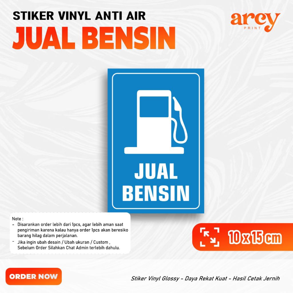Stiker Jual Bensin