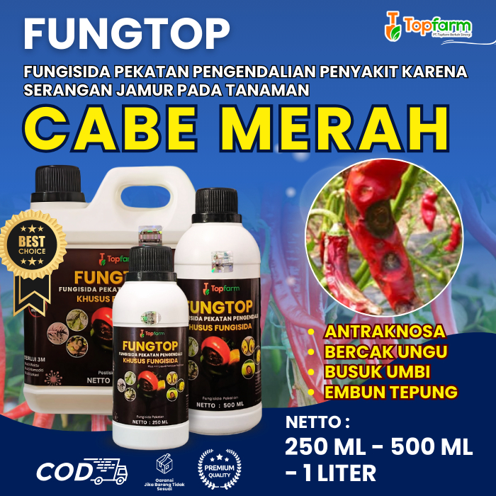 Obat Jamur Topfarm / Obat Jamur Akar Cabe Merah Keriting / Obat Daun Keriting / Obat Bercak Daun Cab