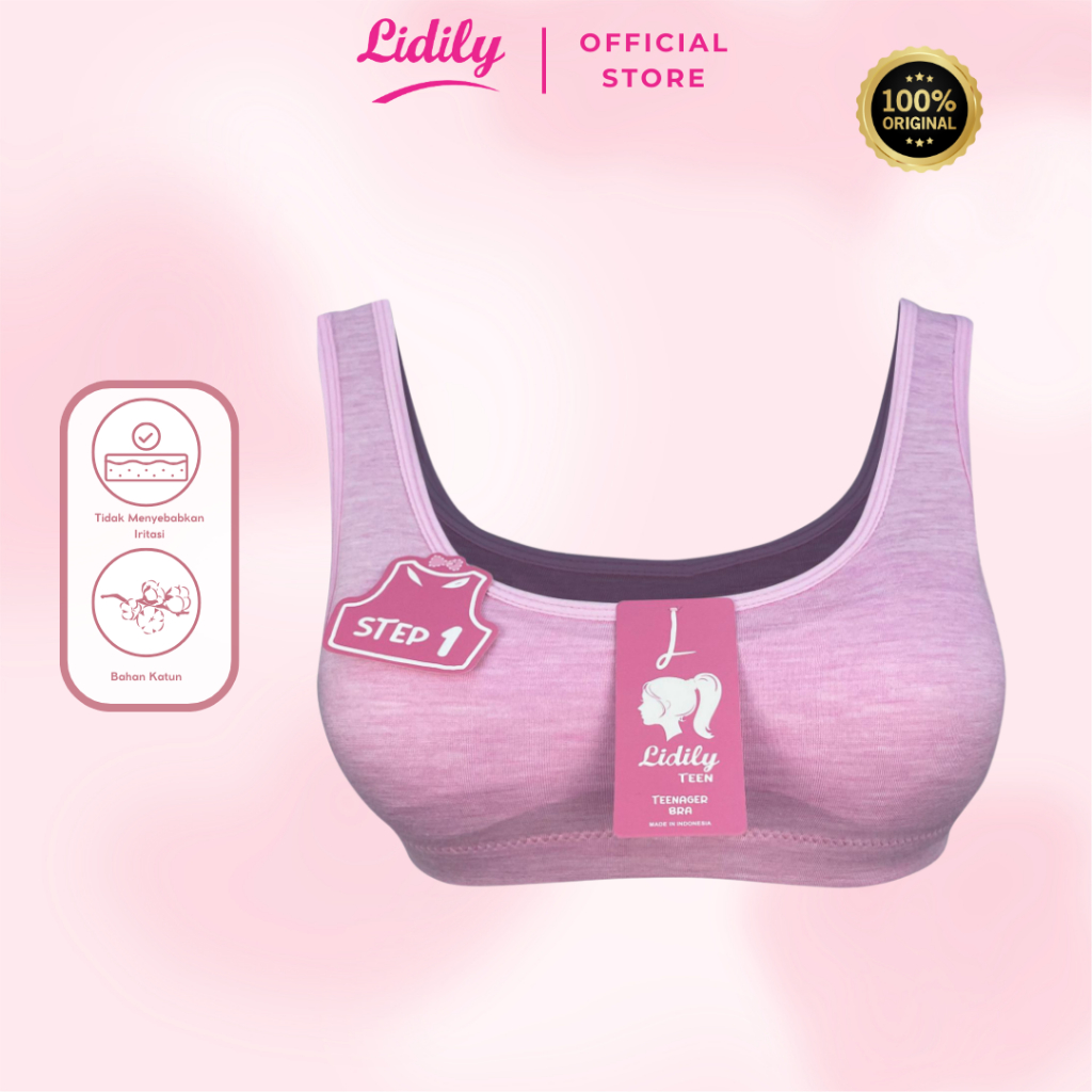 Lidily - Miniset Anak / Bra Remaja Step 1 Bahan Adem & Lembut | Lidily MS-MZ141 | Size M–XL