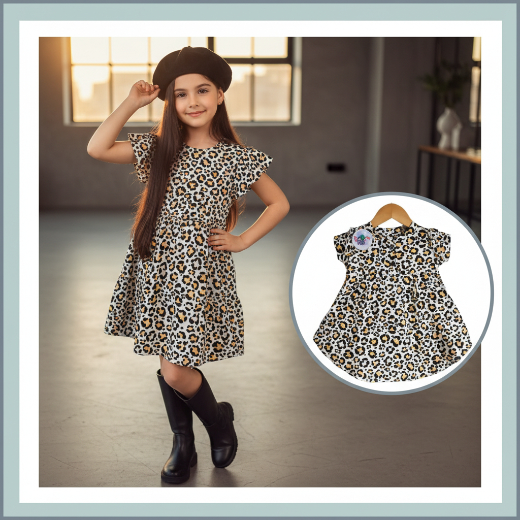 Dress Anak Perempuan Febiola 1-5 Tahun Kancing Baju Anak Perempuan Bayi Ramona Co