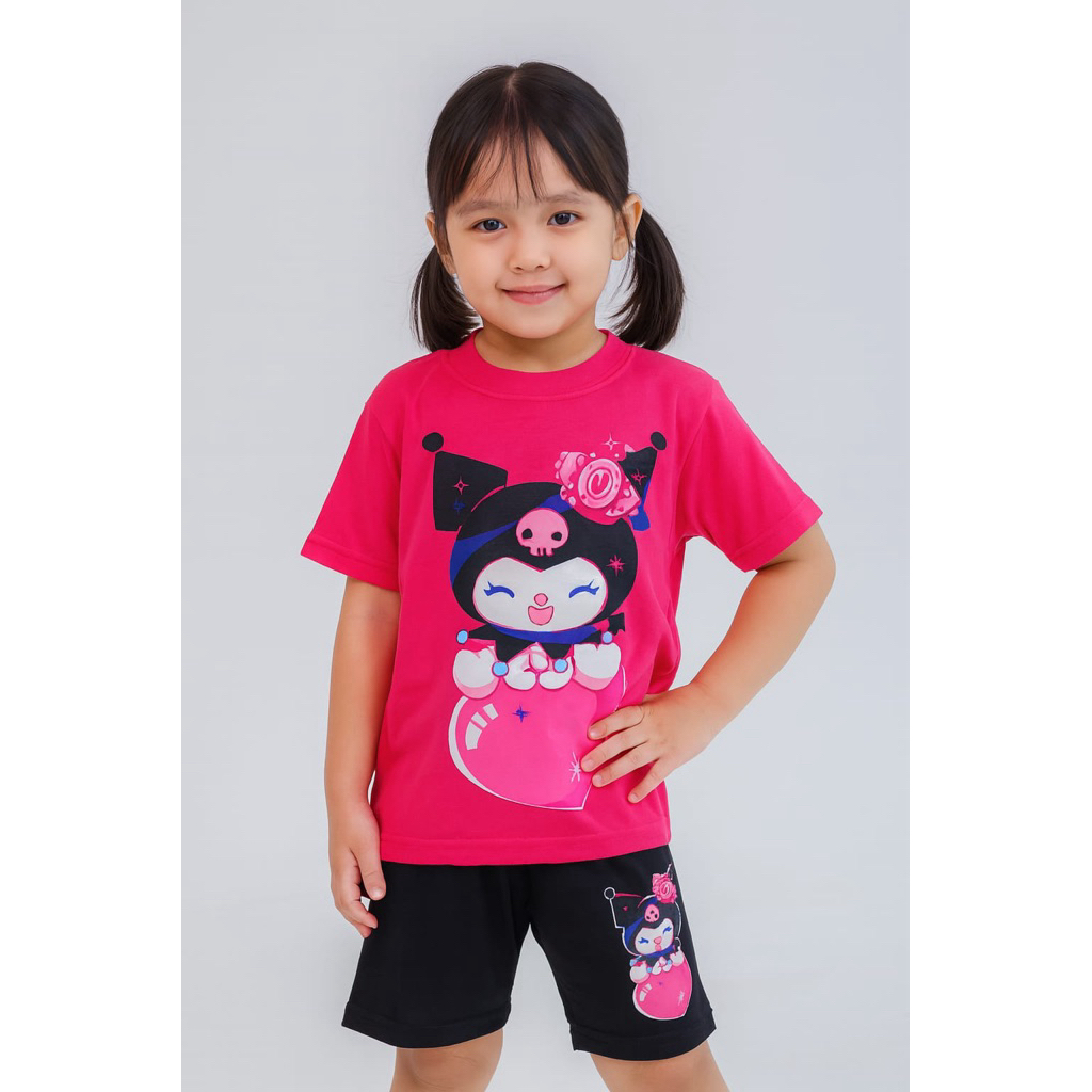 Baju Anak Kuromi Karaktek Kartun Kuromi Setelan Anak