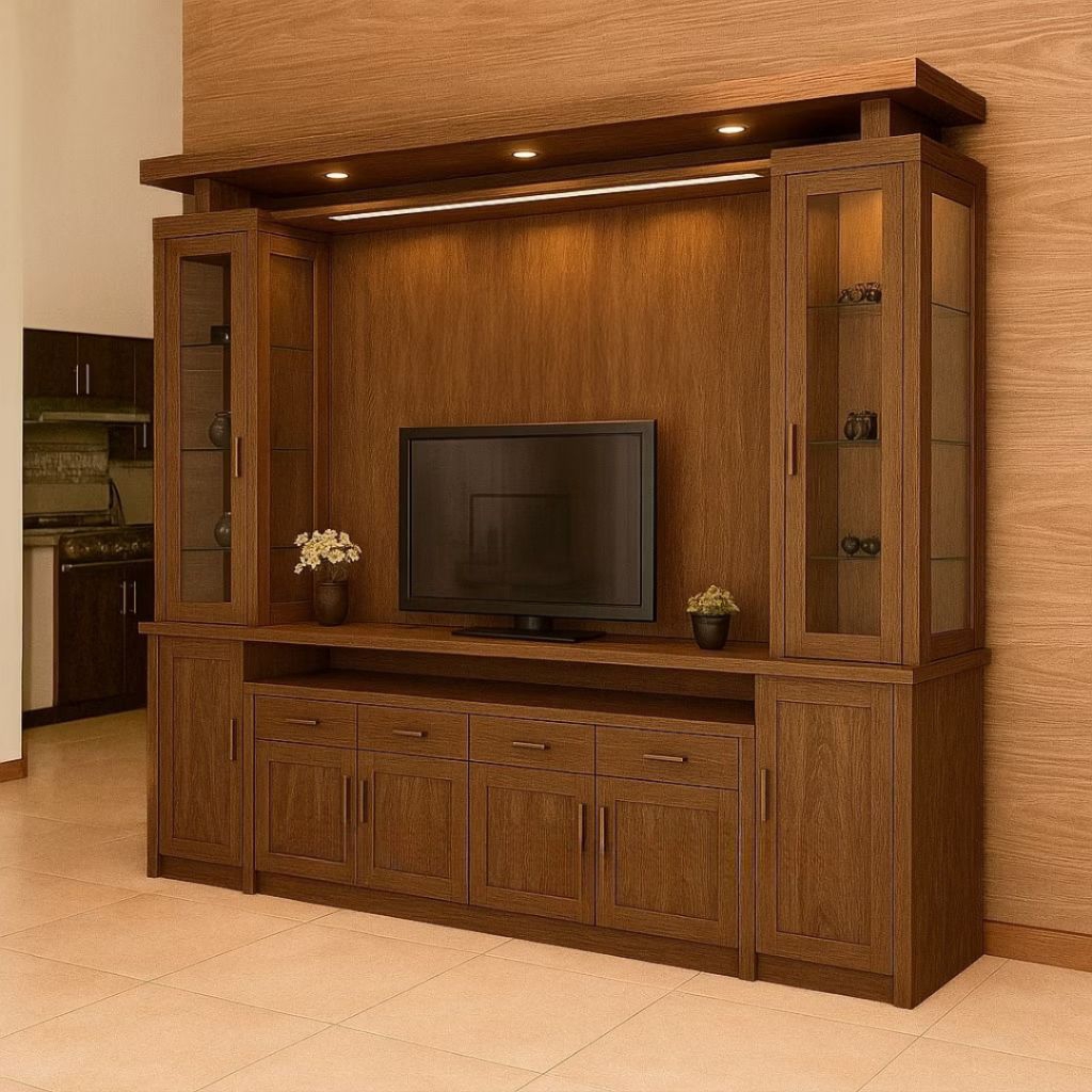 bufet tv partisi jati minimalis/bufet penyekat ruangan jati/backdrop tv jati minimalis jati solid