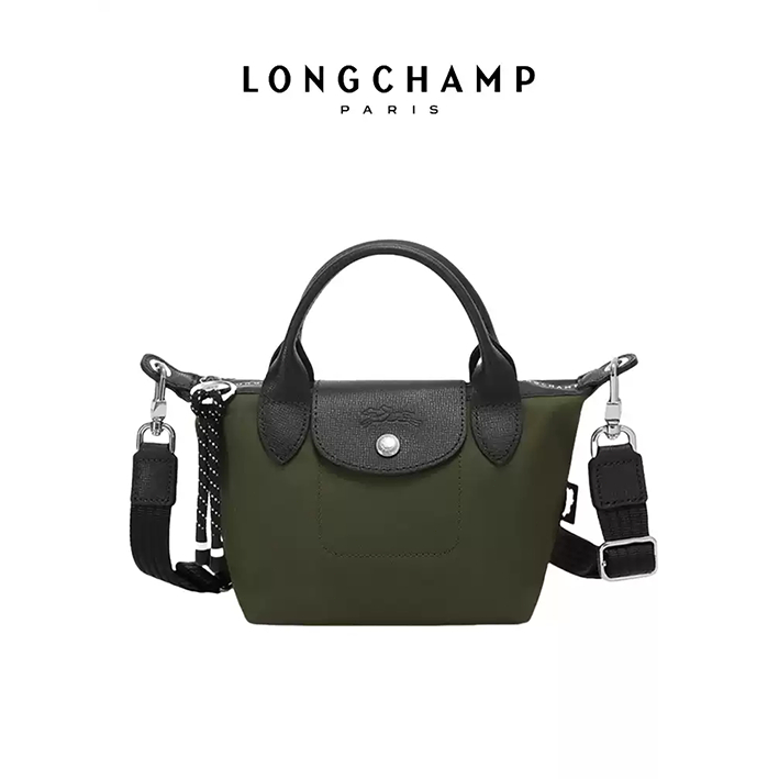 Longchamp Tas Wanita Le Pliage Xtra Mini Kulit Sapi