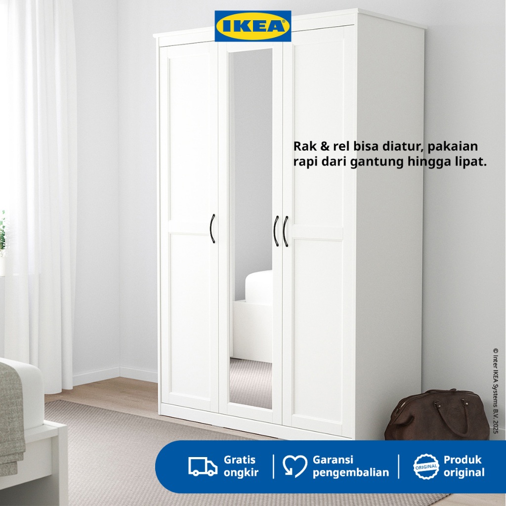 IKEA SONGESAND Lemari Pakaian Minimalis Putih 120x60x191cm