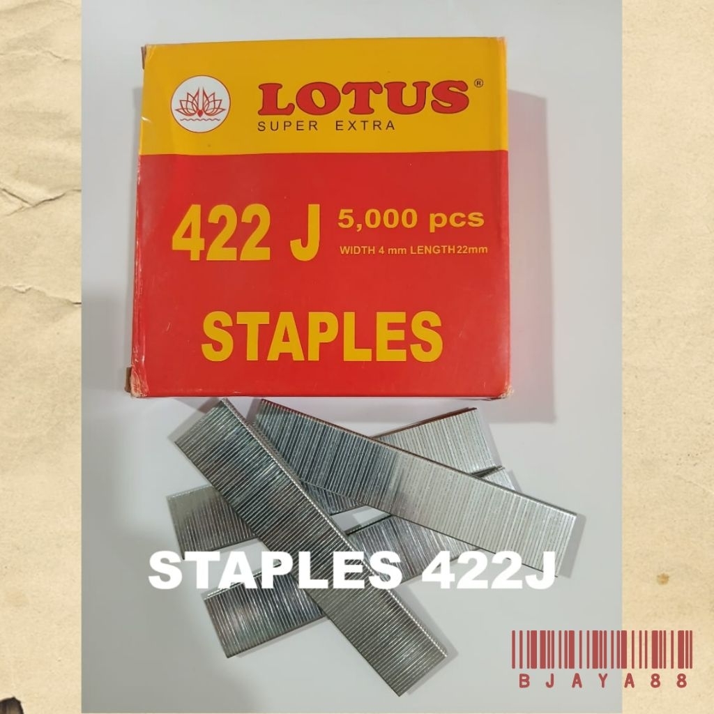 PAKU STAPLES TEMBAK REFILL NAIL NAILER GUN U kecil 22mm 422J 422 J