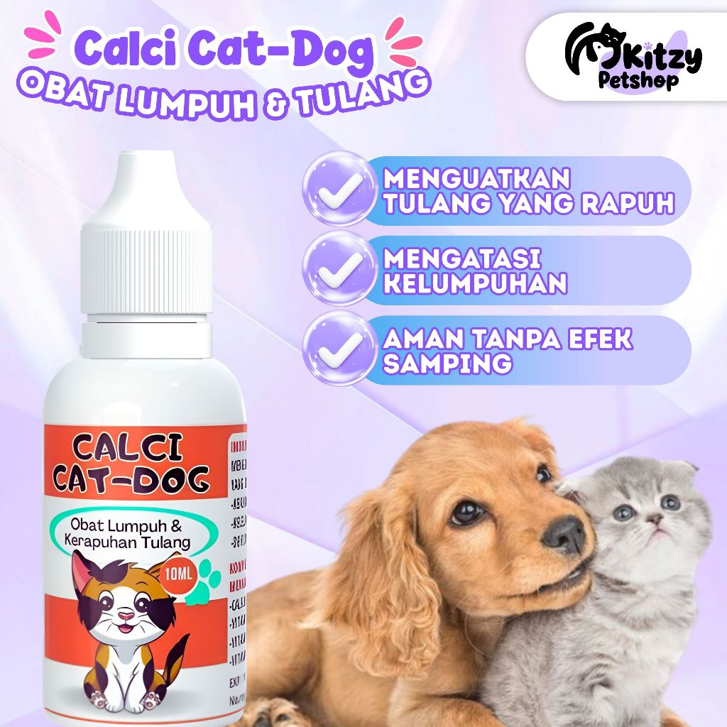 Obat Kucing Lumpuh Kerapuhan Calcicat 10ml Atasi Pemulihan Patah Tulang KITZY