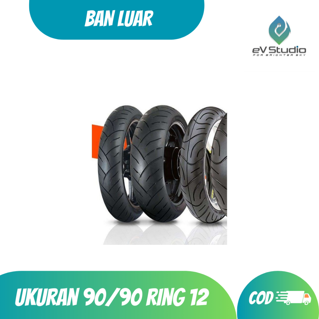 ASCENDO BAN LUAR TUBELESS 90/90 RING 12