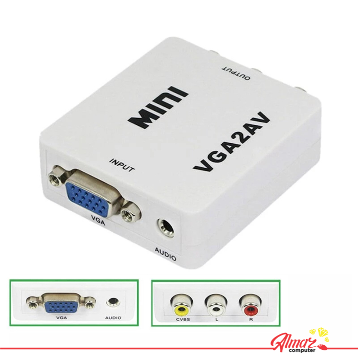 VGA to RCA CONVERTER / Converter VGA to AV / VGA to AV Mini Converter